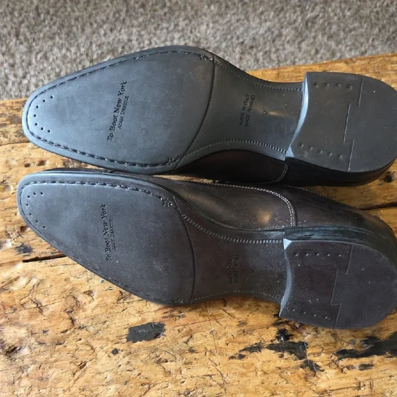 Too Boot New York Black Leather Oxford Shoes with Brogue Detailing - Picture 4 of 7